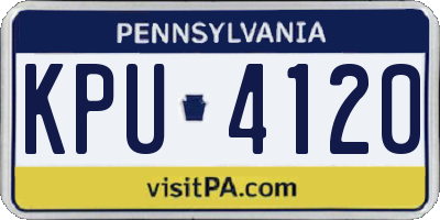 PA license plate KPU4120