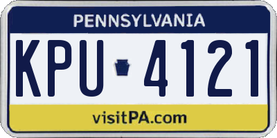 PA license plate KPU4121