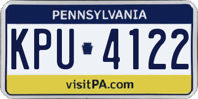 PA license plate KPU4122