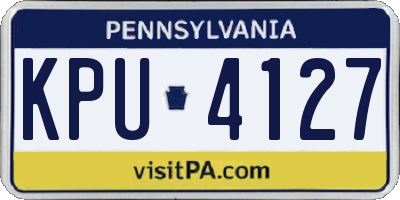 PA license plate KPU4127