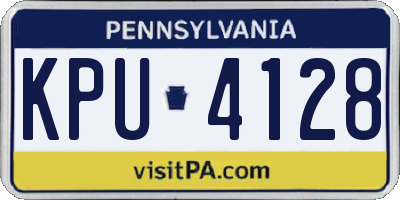PA license plate KPU4128