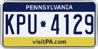 PA license plate KPU4129