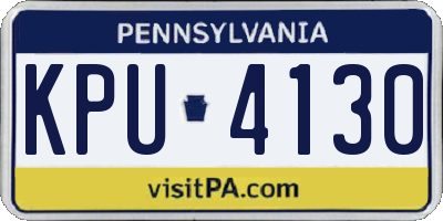 PA license plate KPU4130
