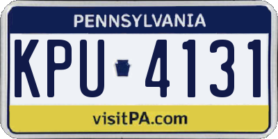 PA license plate KPU4131