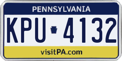 PA license plate KPU4132