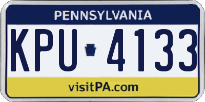 PA license plate KPU4133