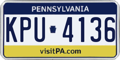 PA license plate KPU4136