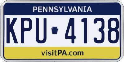PA license plate KPU4138