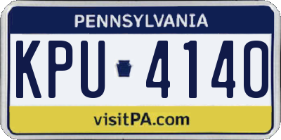 PA license plate KPU4140