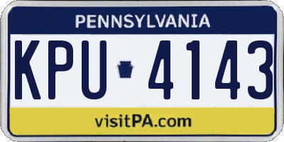 PA license plate KPU4143