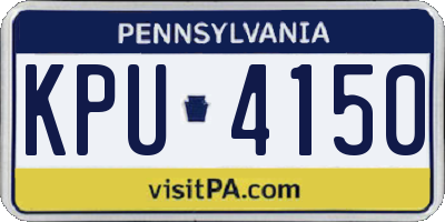 PA license plate KPU4150