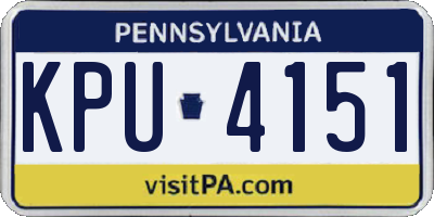 PA license plate KPU4151