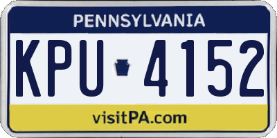 PA license plate KPU4152