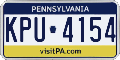 PA license plate KPU4154