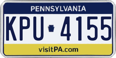 PA license plate KPU4155