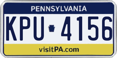 PA license plate KPU4156