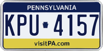 PA license plate KPU4157