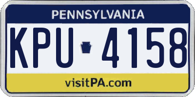 PA license plate KPU4158