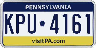 PA license plate KPU4161