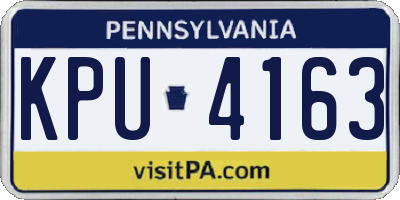 PA license plate KPU4163
