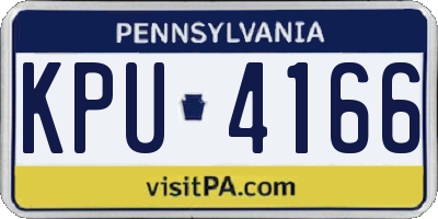 PA license plate KPU4166