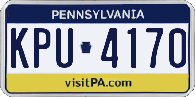 PA license plate KPU4170