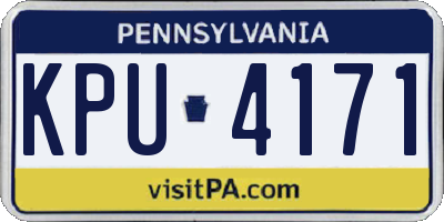 PA license plate KPU4171