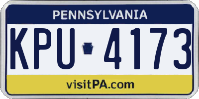 PA license plate KPU4173