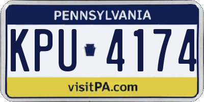 PA license plate KPU4174