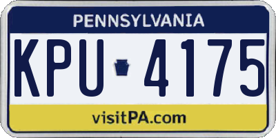 PA license plate KPU4175