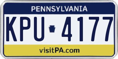 PA license plate KPU4177
