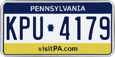 PA license plate KPU4179