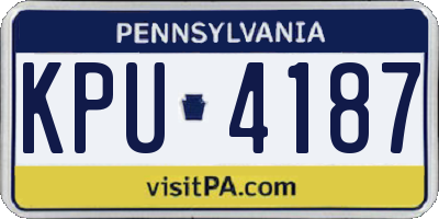 PA license plate KPU4187