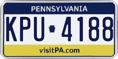 PA license plate KPU4188