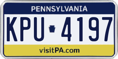 PA license plate KPU4197