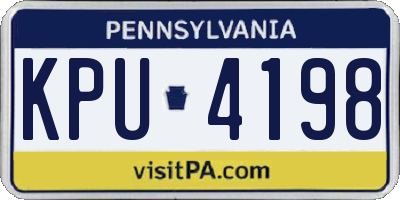 PA license plate KPU4198