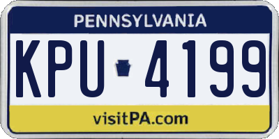 PA license plate KPU4199