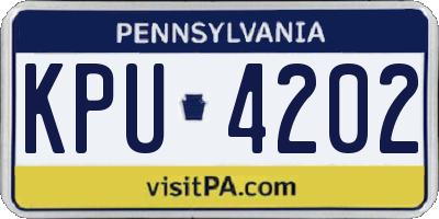 PA license plate KPU4202