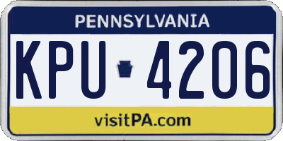 PA license plate KPU4206