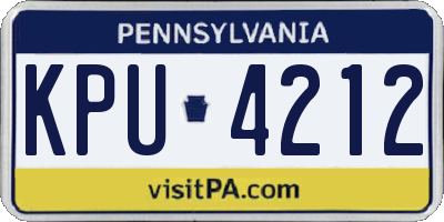 PA license plate KPU4212