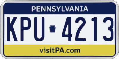 PA license plate KPU4213