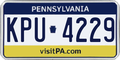 PA license plate KPU4229