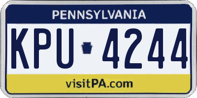 PA license plate KPU4244