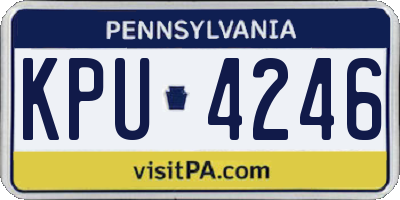 PA license plate KPU4246