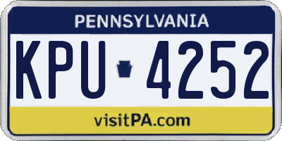 PA license plate KPU4252