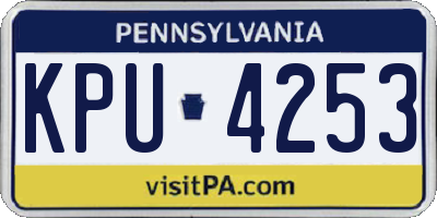 PA license plate KPU4253