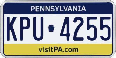 PA license plate KPU4255
