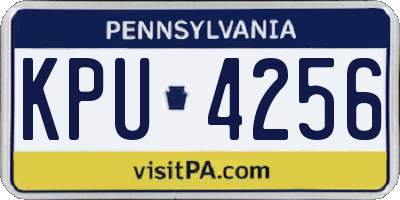PA license plate KPU4256