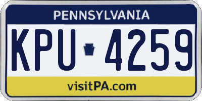 PA license plate KPU4259