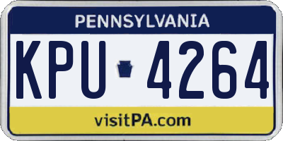 PA license plate KPU4264